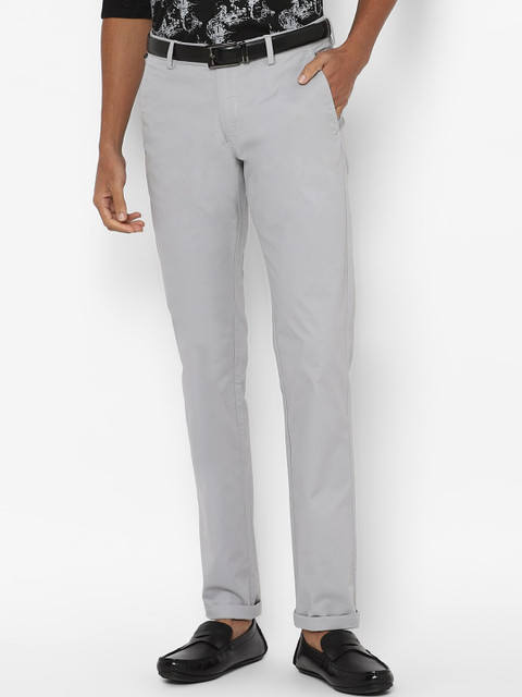 

Allen Solly Men Grey Slim Fit Trousers