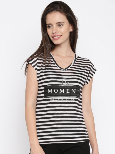 

ELLE Black & White Striped T-shirt