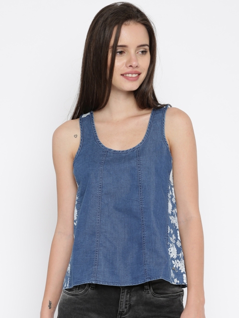 

ELLE Blue Denim Top