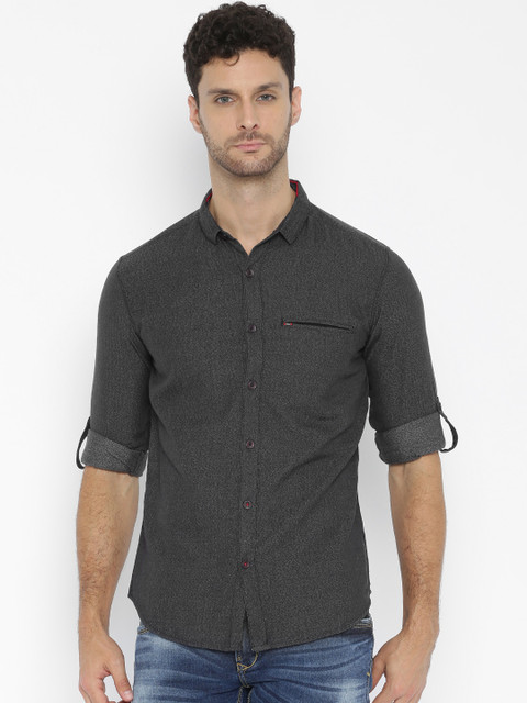 

SPYKAR Charcoal Grey Casual Shirt
