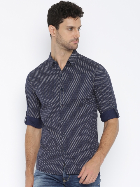 

SPYKAR Blue Printed Casual Shirt
