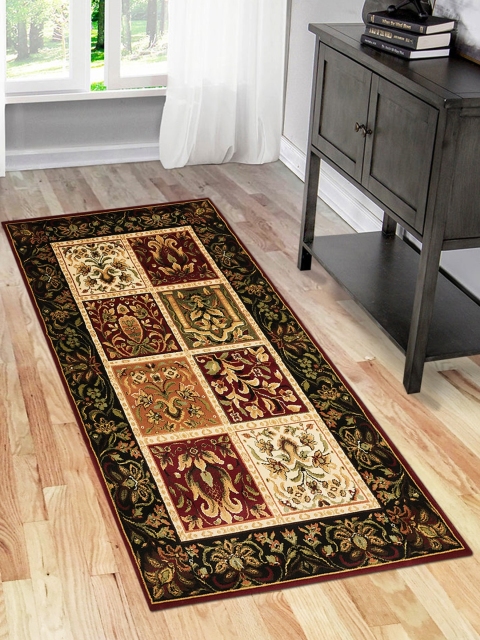 

OBSESSIONS Red & Green Esfahan Printed Floor Runner