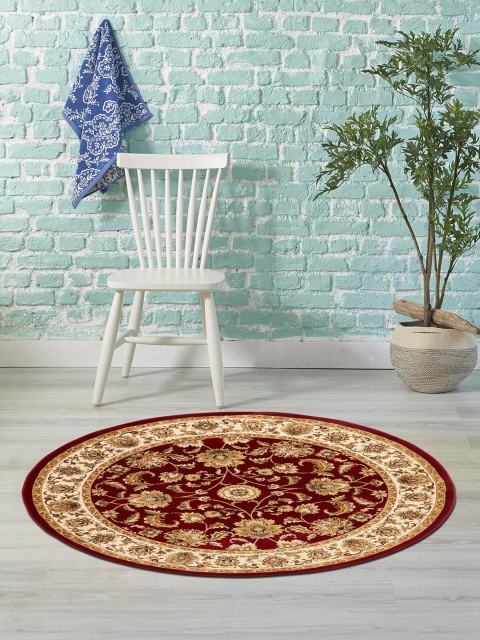 

OBSESSIONS Maroon Esfahan Centerpiece Carpets