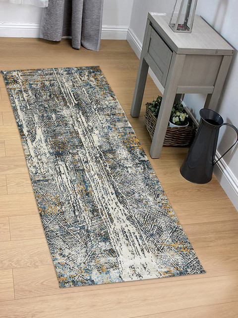 

OBSESSIONS Grey Printed Amara Floor Runner