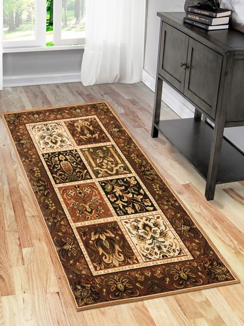 

OBSESSIONS Brown & Beige Printed Floor Runner
