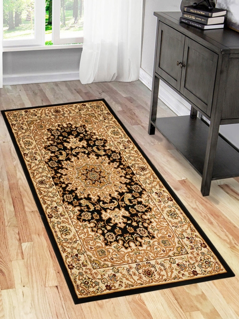 

OBSESSIONS Beige & Black Printed Floor Runner