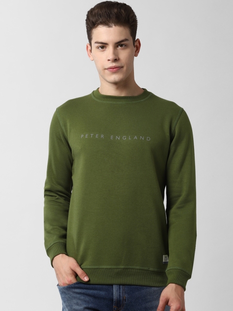 

Peter England Casuals Men Olive Green Sweatshirt