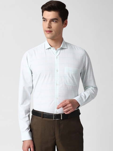 

Peter England Men Blue Checked Formal Shirt