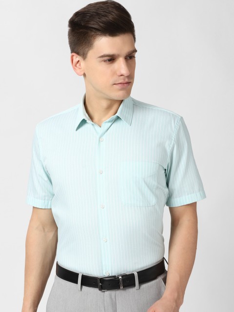 

Peter England Men Blue Striped Formal Shirt