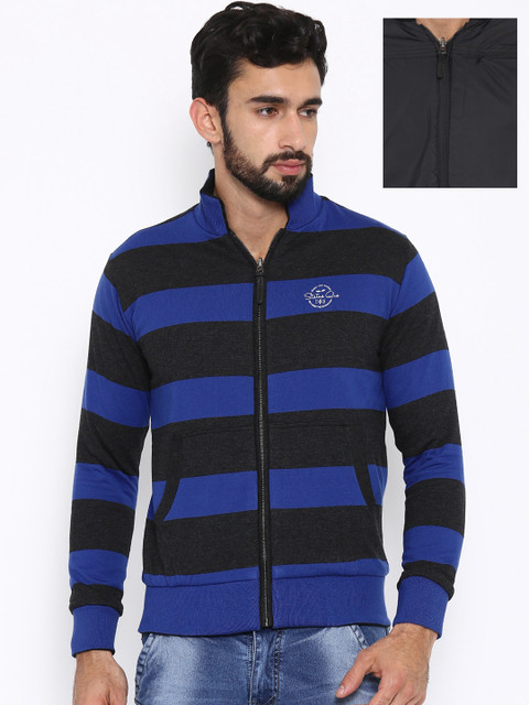 

Status Quo Blue & Black Striped Reversible Jacket