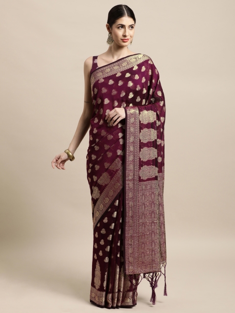 

Tikhi Imli Magenta Woven Design Saree