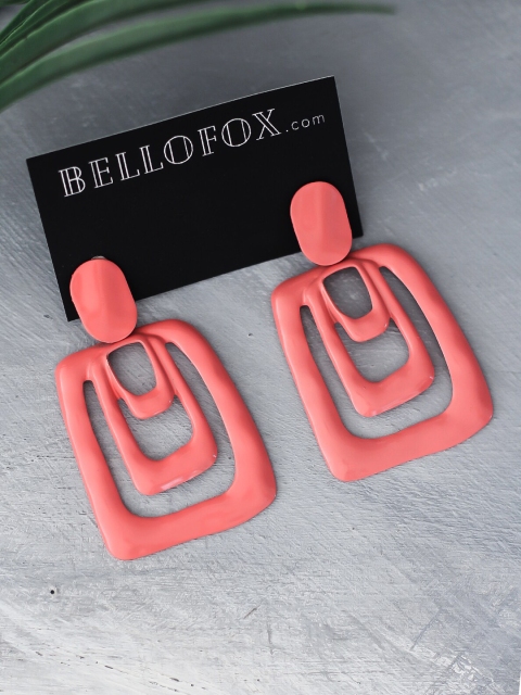 

Bellofox Pink Contemporary Drop Earrings