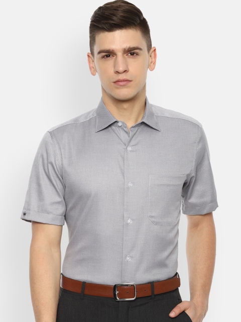 

Louis Philippe Men Grey Opaque Formal Shirt