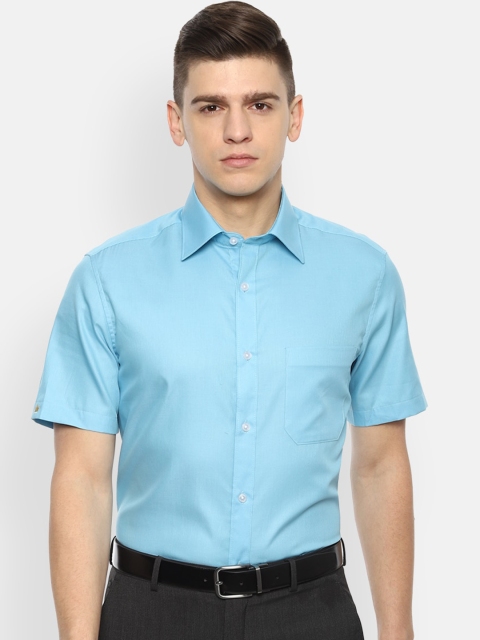 

Louis Philippe Men Blue Solid Opaque Formal Shirt