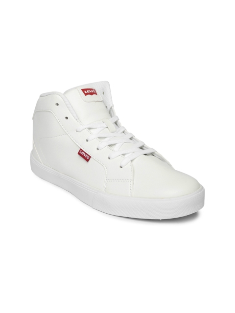 

Levis Men White Mid-Top Sneakers