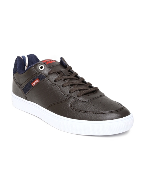 

Levis Men Brown Solid Regular Sneakers