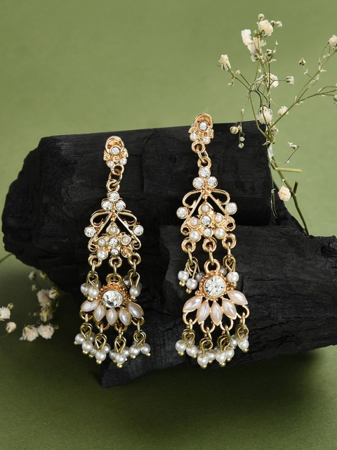 

Accessorize Off White & Gold-Toned Contemporary Drop Earrings