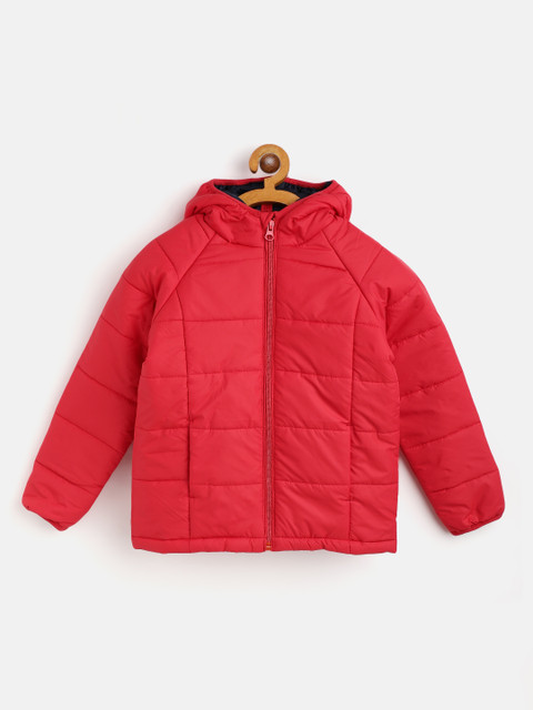 

Miss & Chief Girls Red Hooded Padded Jacket