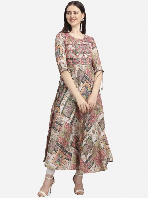 

Tikhi Imli Women Pink Printed Anarkali Kurta