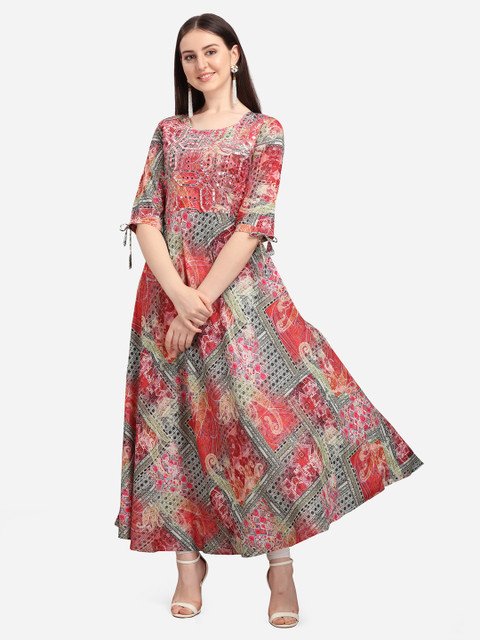 

Tikhi Imli Women Red Printed Kurta