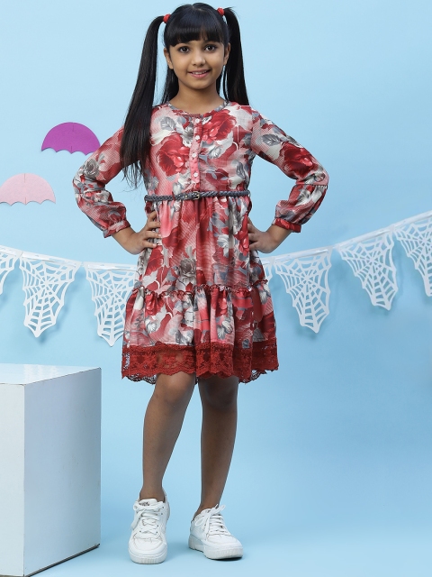 

Biba Red & White Floral Printed Dress