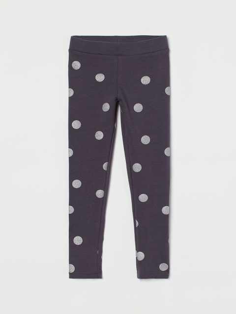 

H&M Girls Grey Leggings With Brushed Inside