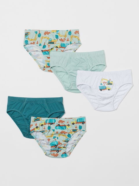 

H&M Boys 5 Pack Cotton Boys Briefs, White