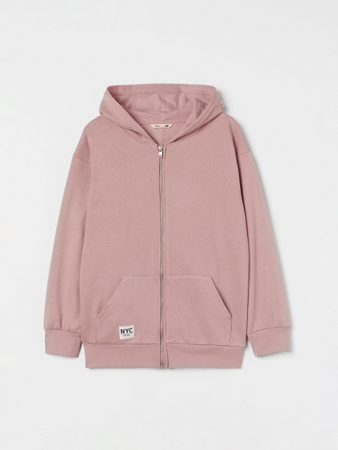 

H&M Girls Pink Oversized Zip Through Hoodie