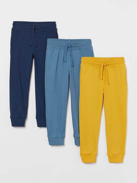 

H&M Boys 3 Pack Joggers, Blue