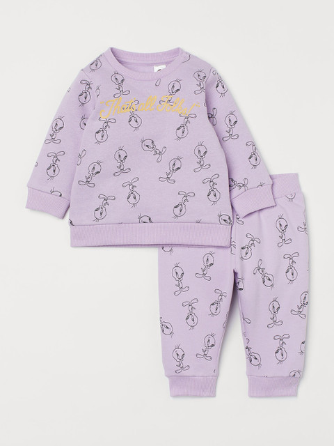 

H&M Girls Lavender 2 Piece Printed Set