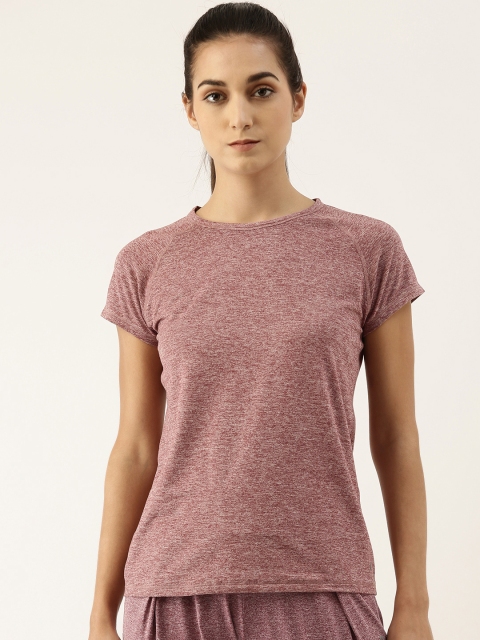 

Enamor Women Burgundy Antimicrobial Slim Fit Outdoor T-shirt