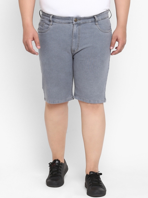 

Urbano Plus Men Grey Denim Shorts