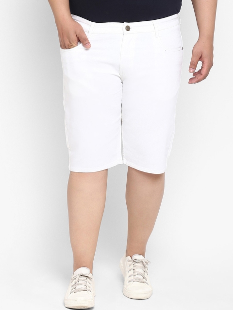 

Urbano Plus Men White Denim Shorts