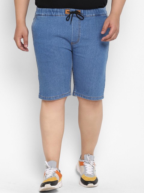

Urbano Plus Men Blue Washed Denim Shorts
