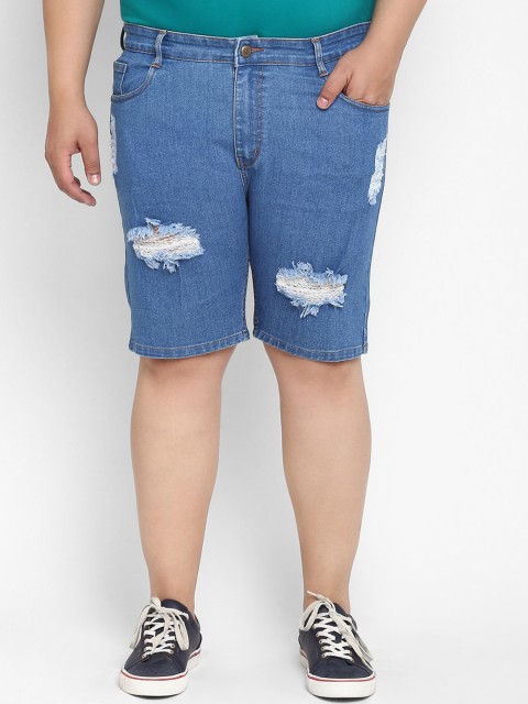 

Urbano Plus Men Blue Denim Shorts