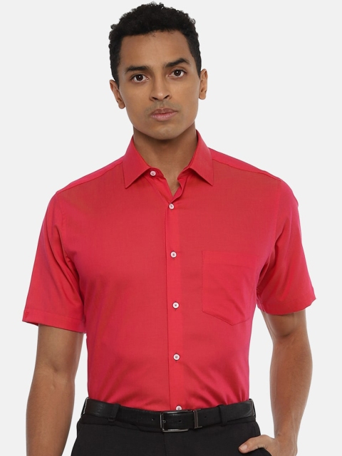 

Van Heusen Men Red Opaque Cotton Formal Shirt