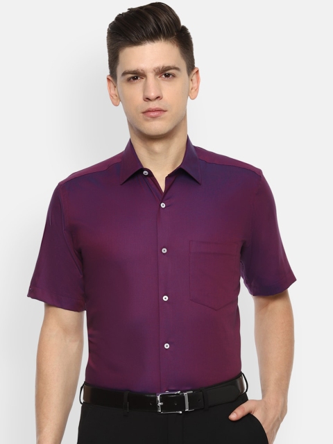 

Van Heusen Men Purple Opaque Cotton Formal Shirt