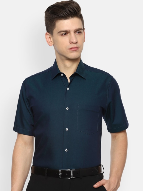 

Van Heusen Men Green Opaque Cotton Formal Shirt