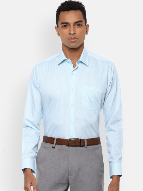 

Van Heusen Men Blue Slim Fit Checked Formal Shirt