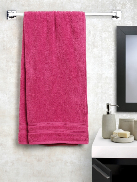 

WELHOME Fabulox Pink 100% Cotton Bath Towel