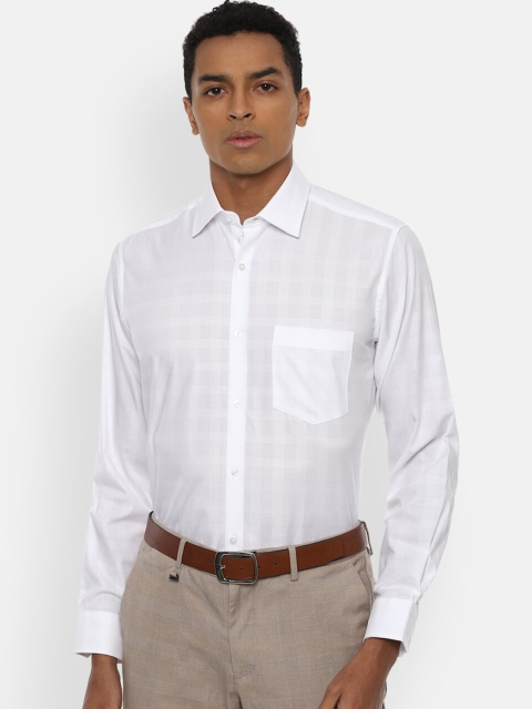 

Van Heusen Men White Checked Formal Shirt