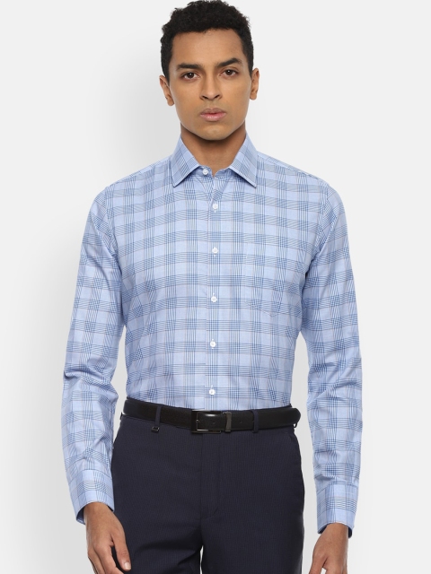 

Van Heusen Men Blue Slim Fit Checked Formal Shirt