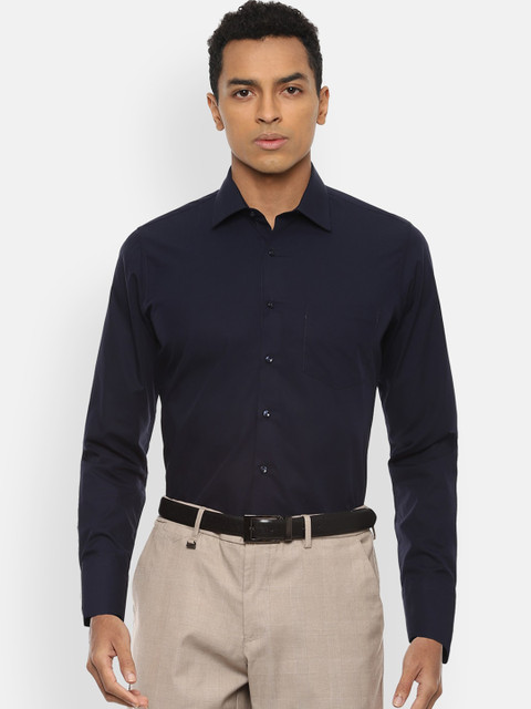 

Van Heusen Men Navy Blue Slim Fit Formal Shirt