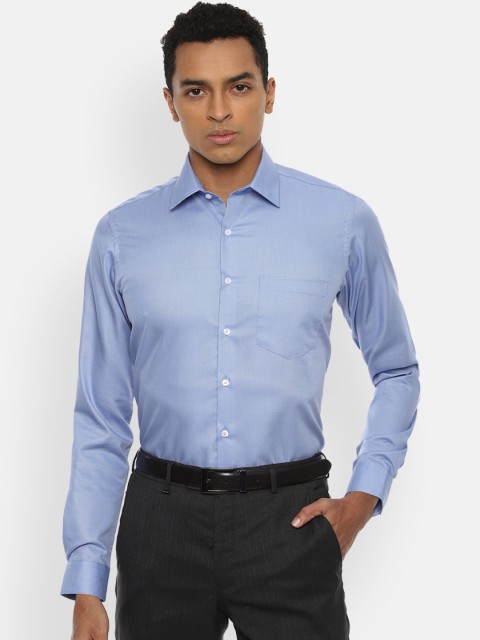 

Van Heusen Men Blue Slim Fit Self Design Formal Shirt
