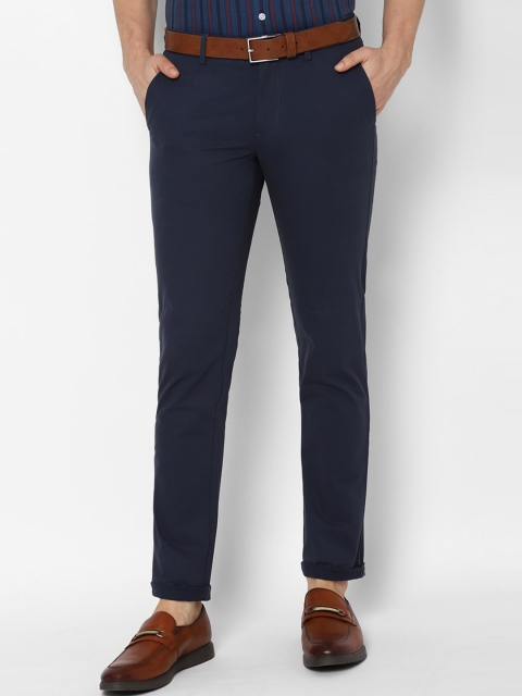 

Allen Solly Men Navy Blue Slim Fit Trousers