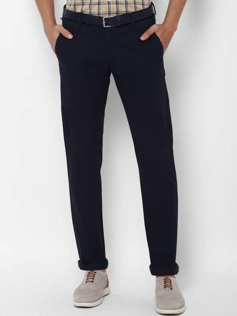 

Allen Solly Men Navy Blue Slim Fit Trousers