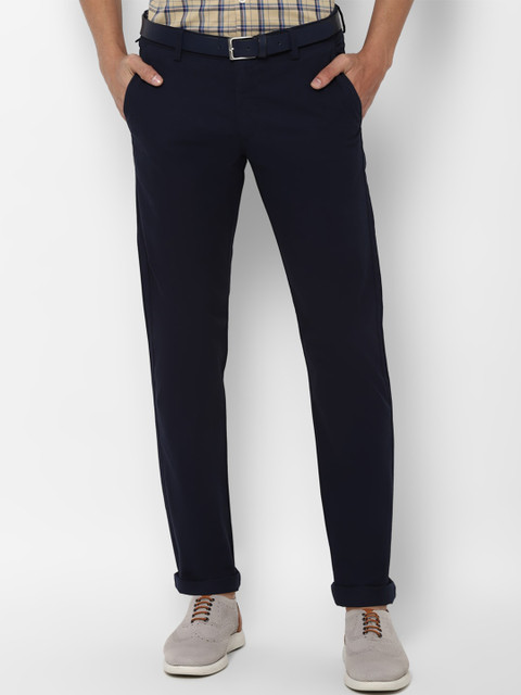 

Allen Solly Men Navy Blue Slim Fit Trousers