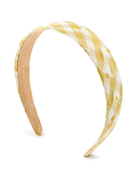 

Toniq Kids Girls Yellow & White Checked Hairband
