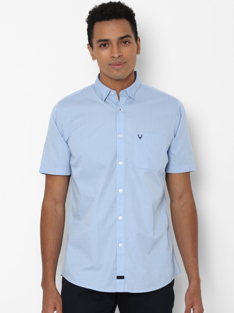 

Allen Solly Men Blue Slim Fit Opaque Printed Casual Shirt