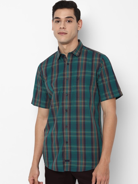 

Allen Solly Men Green Slim Fit Tartan Checks Opaque Checked Casual Shirt